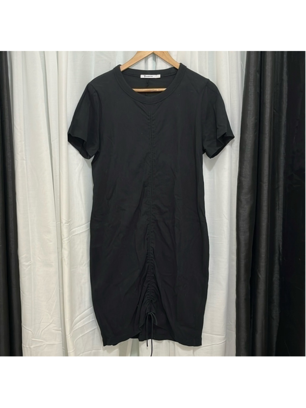 T by Alexander Wang Black Short Sleeve Dress a119